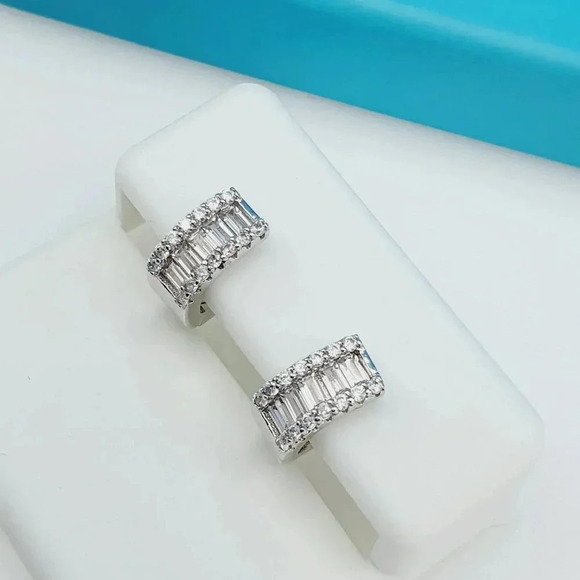 "925 Sterling Silver CZ Beautiful Earrings for Women, 1USPAR4264 - Picture 3 of 11